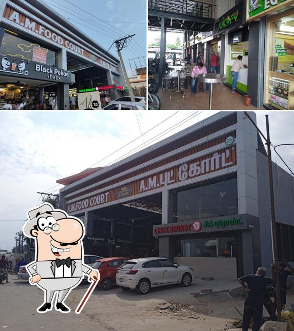 Check out how A M FOOD COURT looks outside