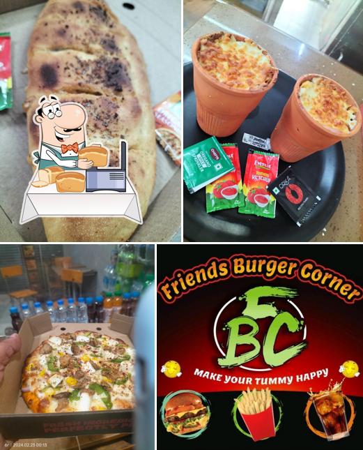 Garlic bread at Friends Burger Corner