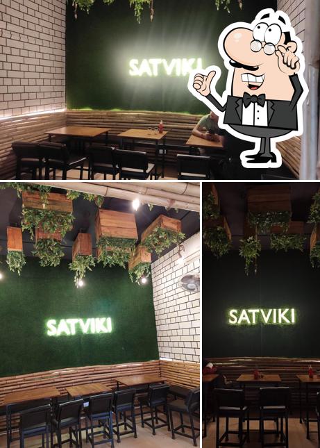 The interior of Satviki Pizza Cafe