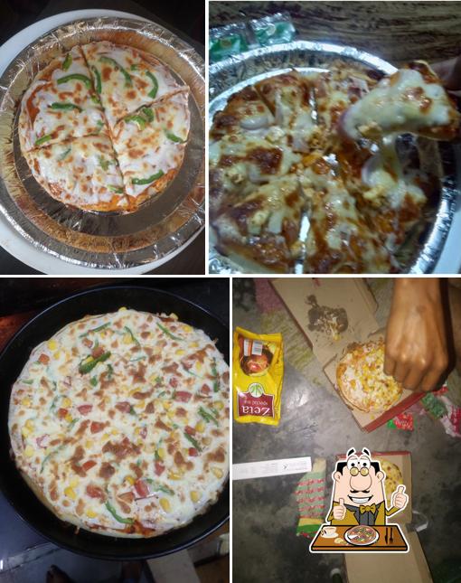 At Happy Burst pizza Restaurant, you can try pizza