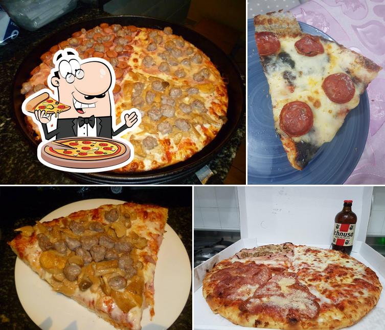 A La Genuina, puoi ordinare una bella pizza