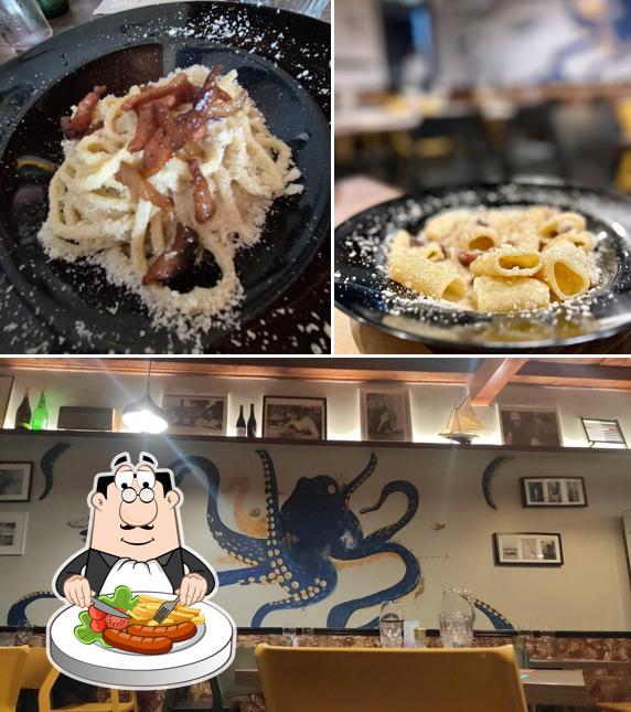 Questa è la foto che mostra la cibo e interni di Osteria Camillo