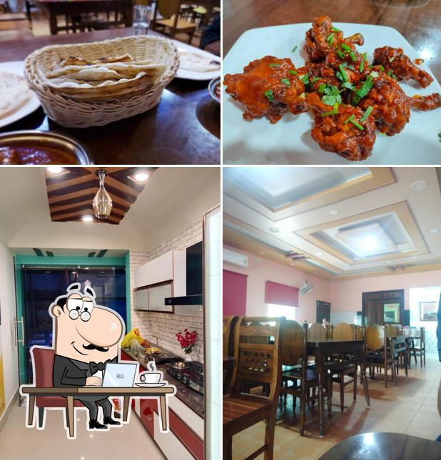 Check out the photo displaying interior and food at Snacks Bar
