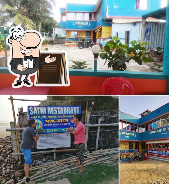 The exterior of Sathi Restaurant
