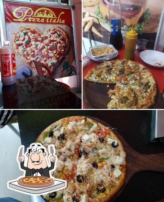 Pick various kinds of pizza