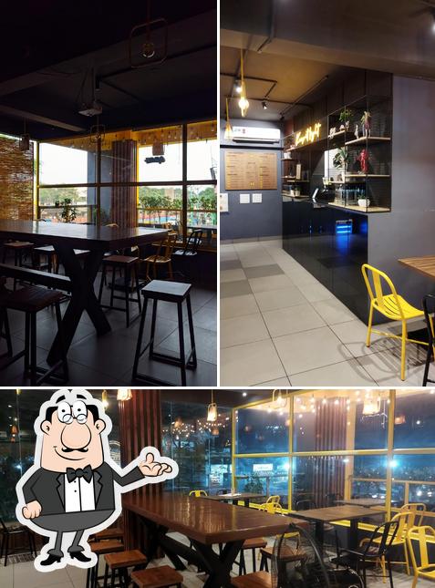 The interior of BurgerMan Porur