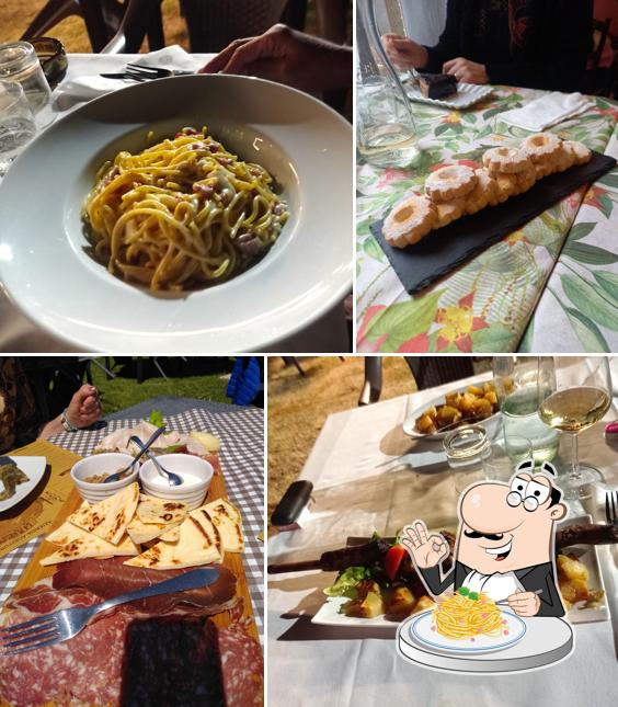 Spaghetti alla carbonara al AGRITURISMO LA MARLETTA