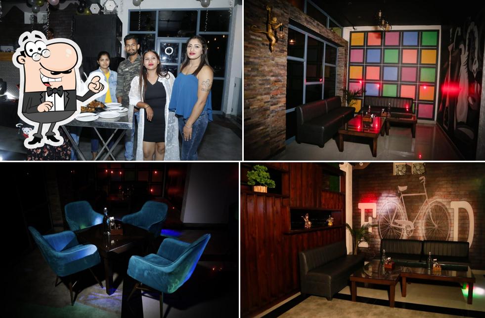 Take a seat at one of the tables at Mutant bar&Cafe