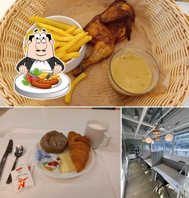 La cibo e interni del ristorante