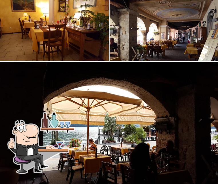 Gli interni di Osteria Portici