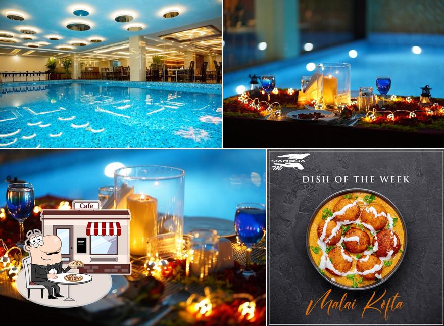 The restaurant's exterior and food