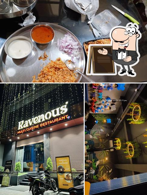 The restaurant's exterior and food