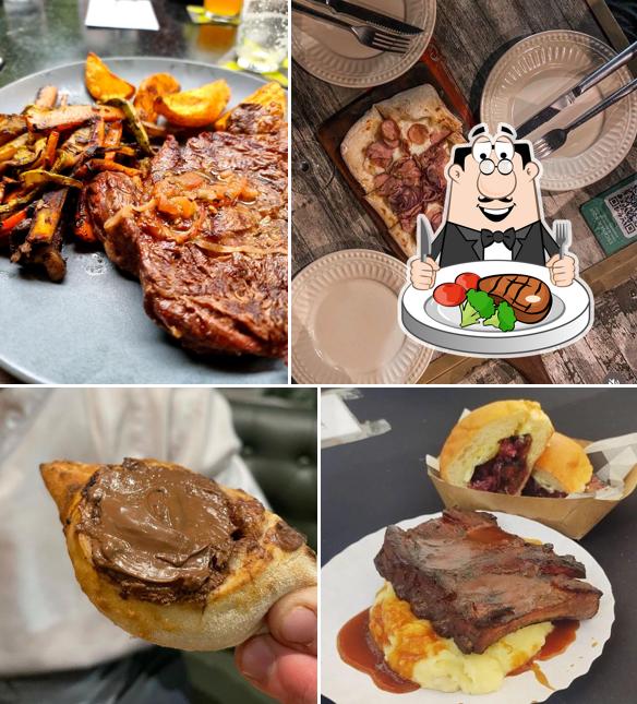 Escolha refeições de carne do menu