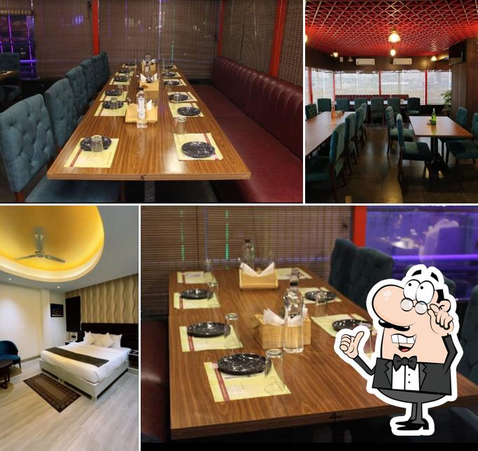 The interior of Silver Plate Restaurant Hardik Palacio Luxa Varanasi