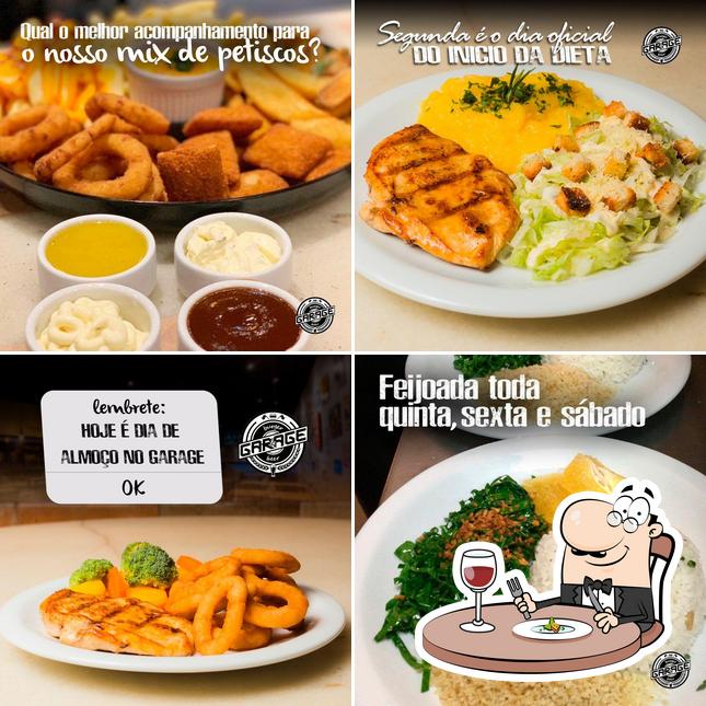 Platos en Garage burger beer