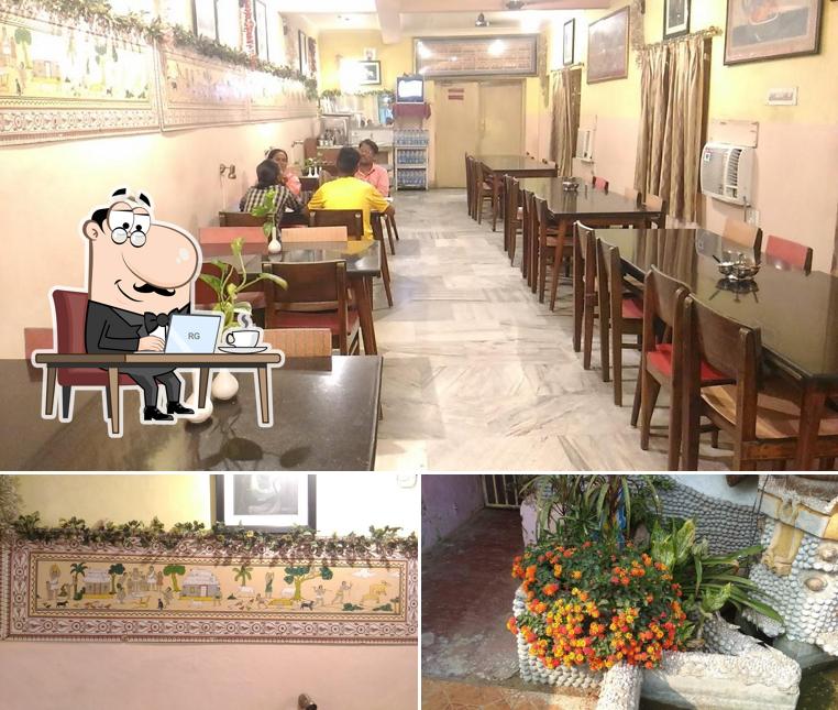 Check out the picture showing interior and exterior at Harry's Cafe