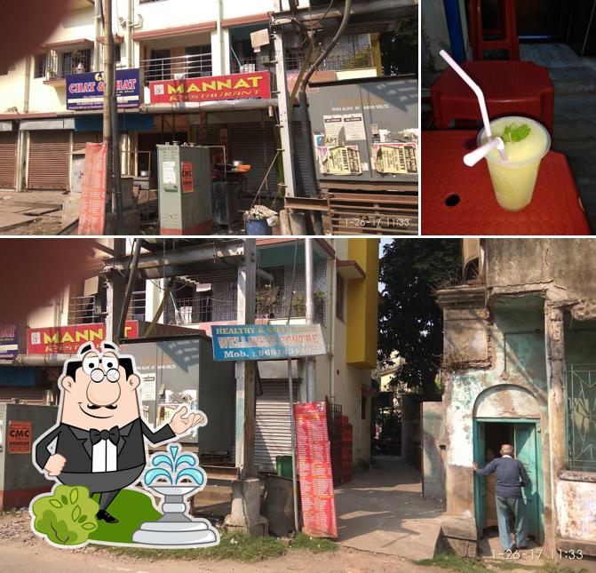 This is the image depicting exterior and beverage at Mannat Restaurant