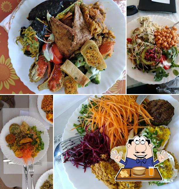 Platos en Girassol Alimentação Saudável