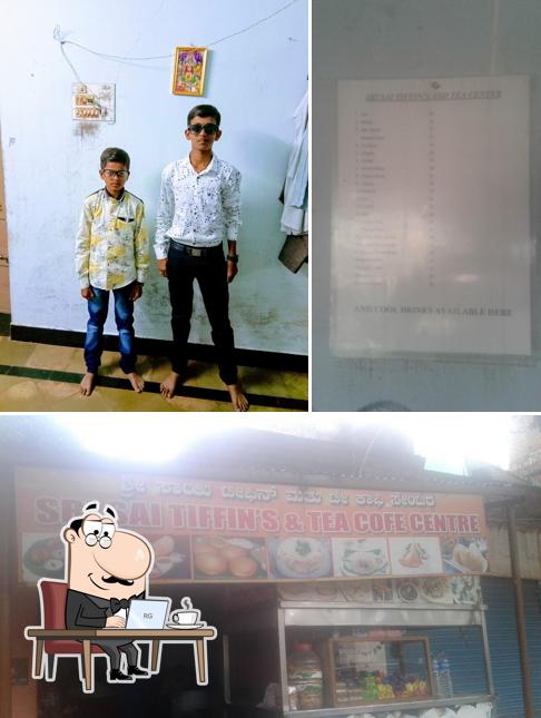 This is the photo showing interior and food at Sri Sai Tiffin's & Tea Cofe Centre