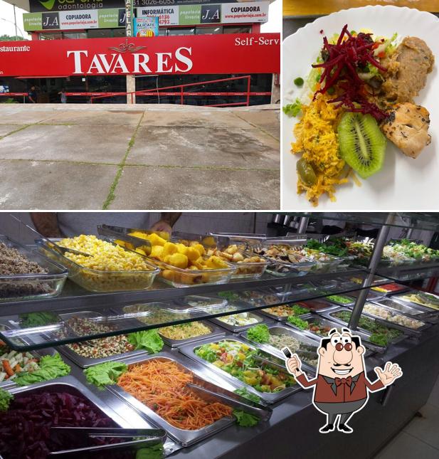 Entre diferentes coisas, comida e exterior podem ser encontrados a Restaurante Tavares - Gama
