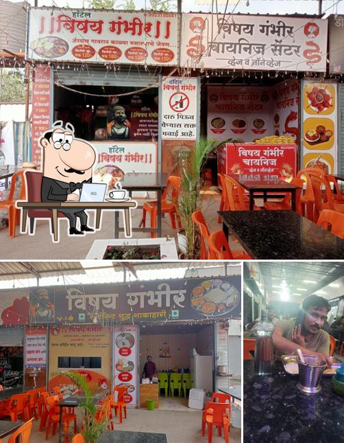 The interior of Vishay Gambhir Restaurant