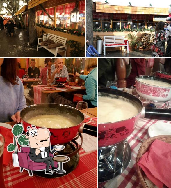 Questa è la foto che raffigura la interni e cibo di Wacker Fonduestübli