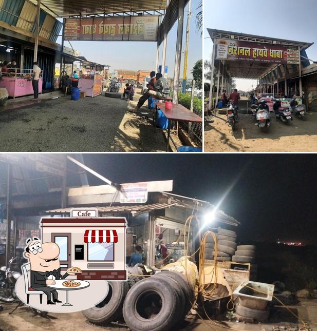 Enjoy the view at the outside area of national highway dhaba