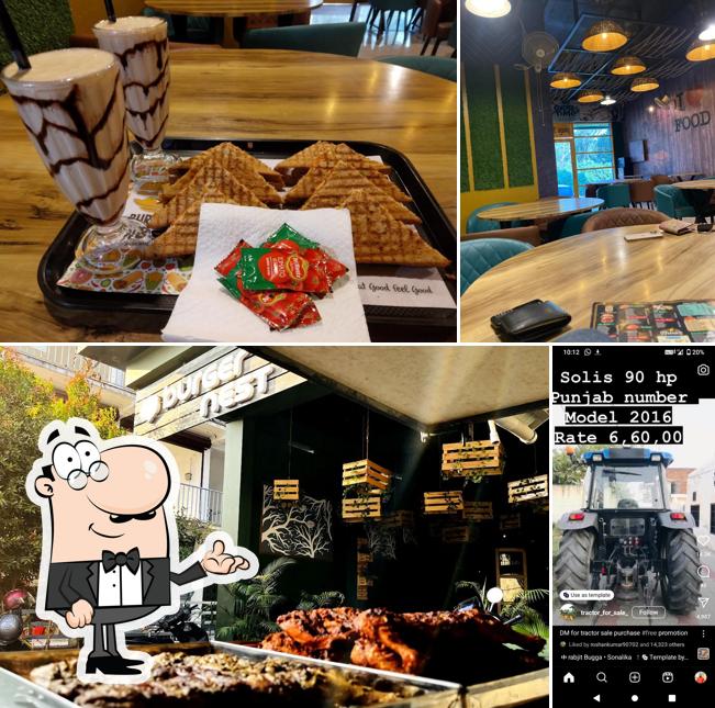 The restaurant's interior and exterior