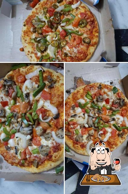 Pick pizza at Domino's Pizza