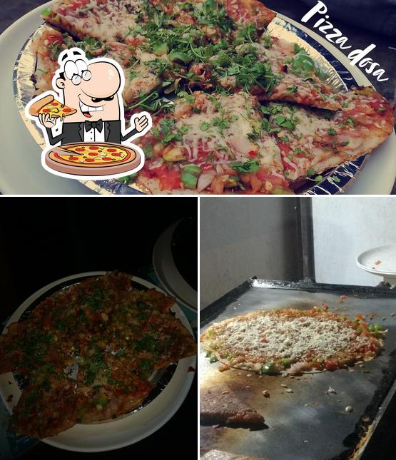 Try out pizza at Dosa Corner