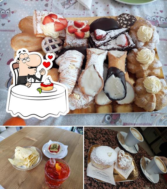 Pasticceria Caffetteria Spezzati di Momoli Paolo serve un'ampia selezione di dessert