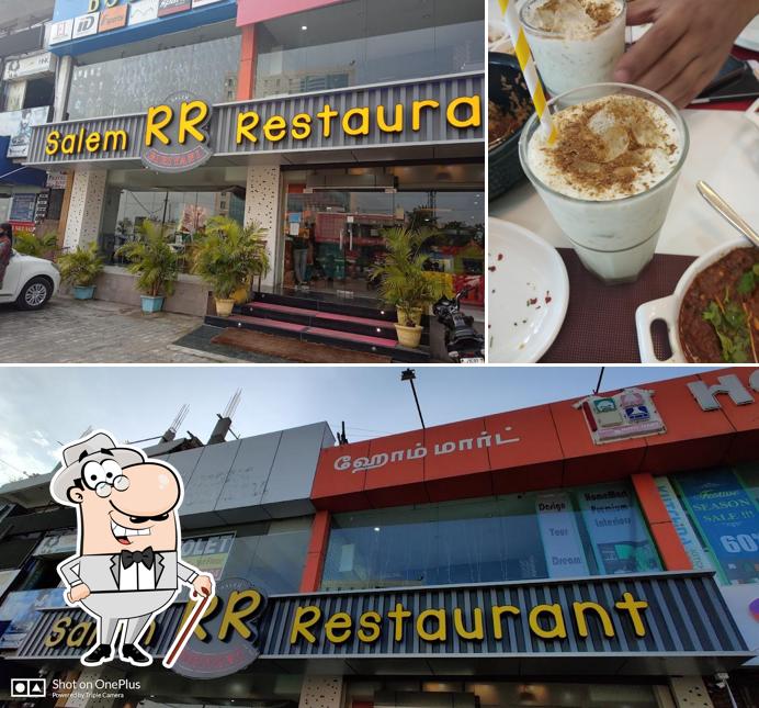 The photo of exterior and beverage at Salem RR Biriyani Restaurant