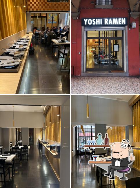 Dai un'occhiata agli interni di Yoshi Ramen