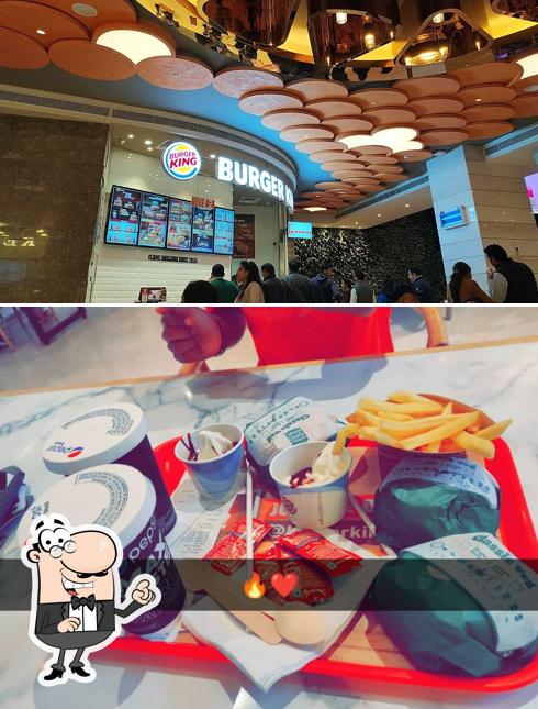 Take a seat at one of the tables at Burger King