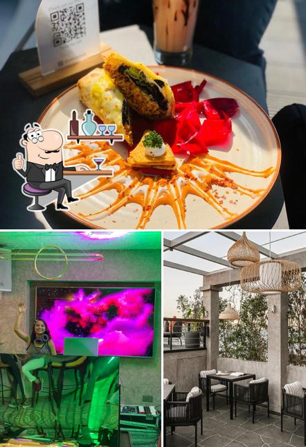 Take a seat at one of the tables at Cafe De Meet