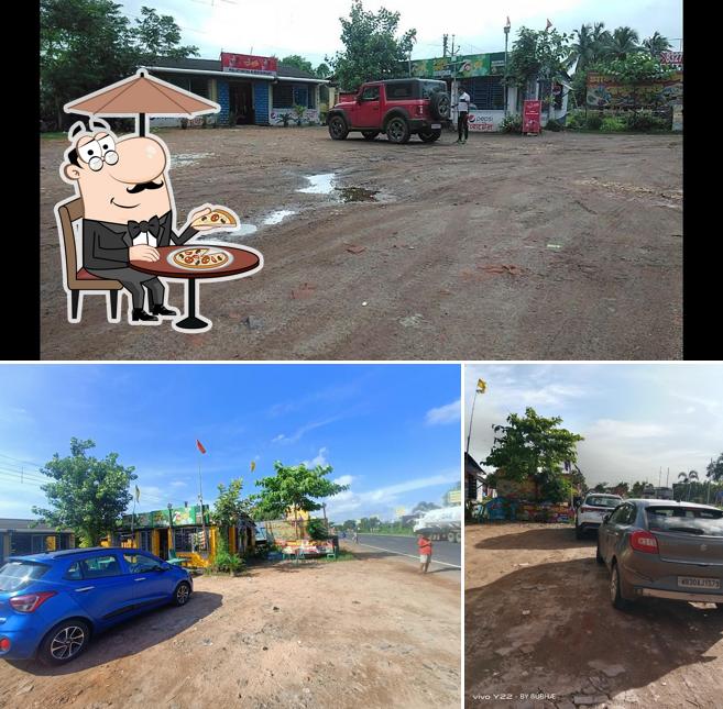 You can get some fresh air at the outside area of Malati Hotel & Restaurant