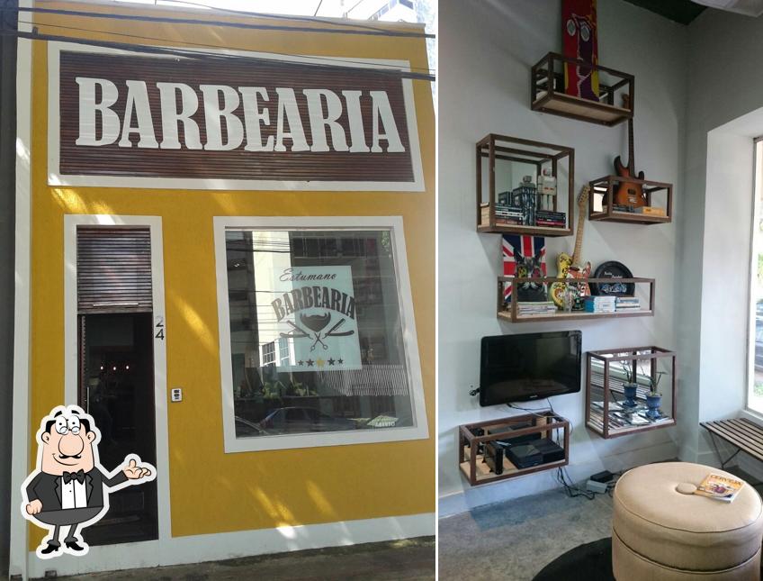 O interior do BARBEARIA ESTUMANO