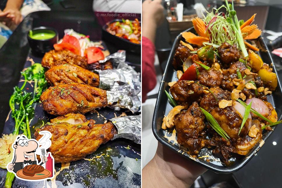 Order meat meals at Cafe Autoholic