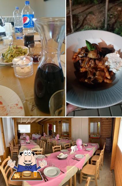 La cibo e interni del ristorante