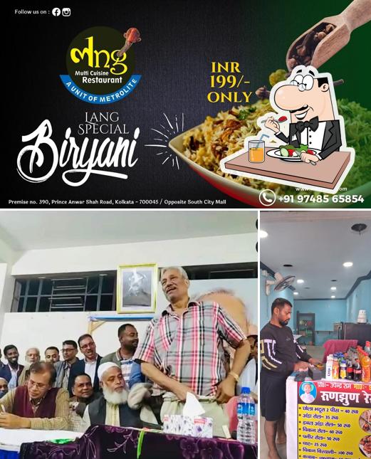 The restaurant's food and beverage