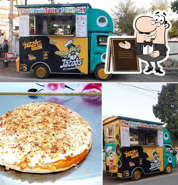 This is the picture depicting exterior and food at The Royal Taste of Fort City