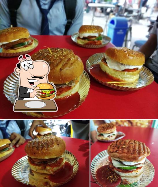 Get a burger at SIP 'N' BITE