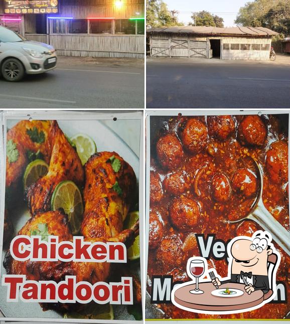 The photo of food and exterior at Tandoori nights