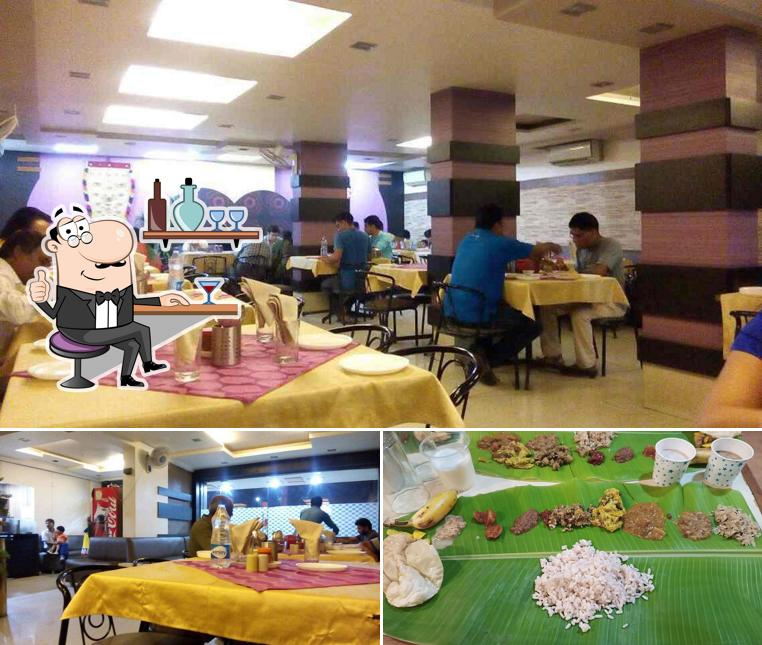 This is the picture showing interior and meat at Four Food