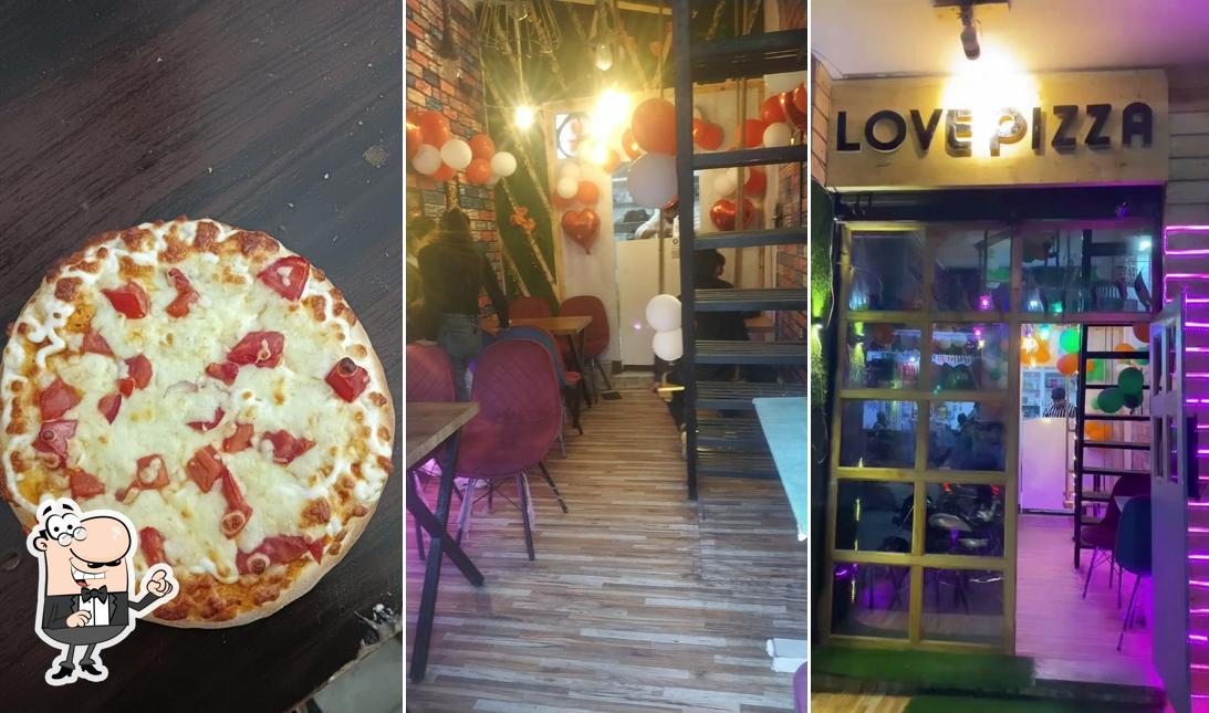 The interior of Love Pizza