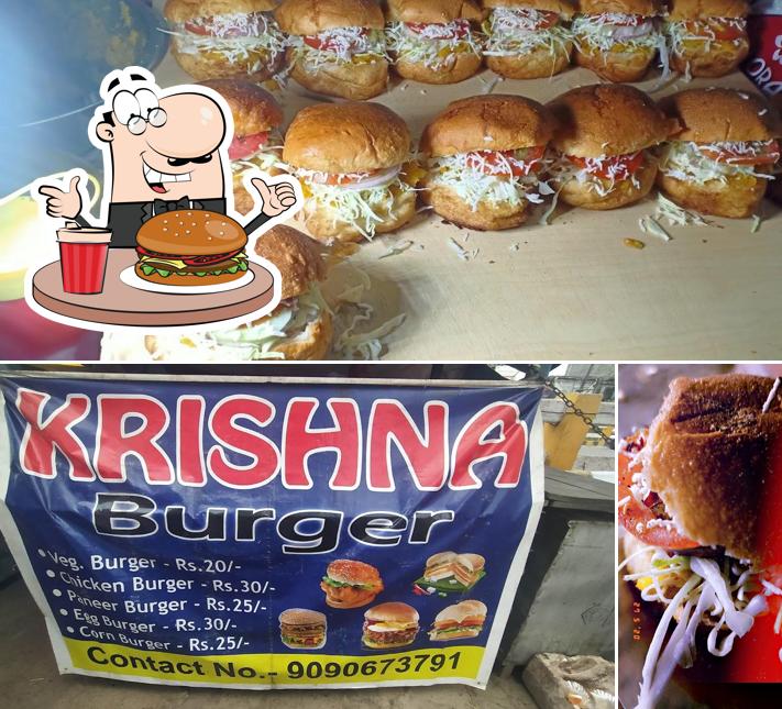 Get a burger at Krishna burger