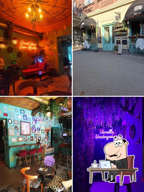 Dai un'occhiata agli interni di Très Chic café