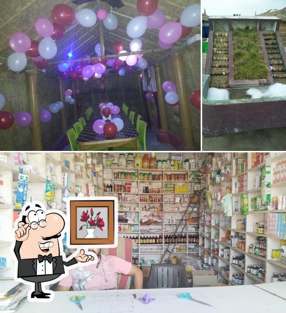 The interior of Swad Restaurant