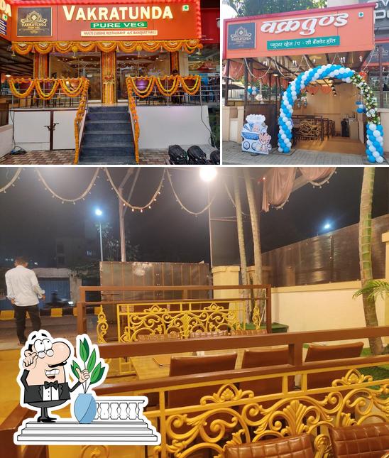 The exterior of Vakratunda Pure Veg Restaurant & Banquet Hall