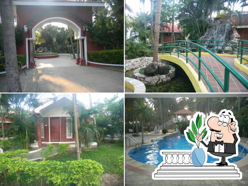 Enjoy the view at the outside area of Green Coconut Resort